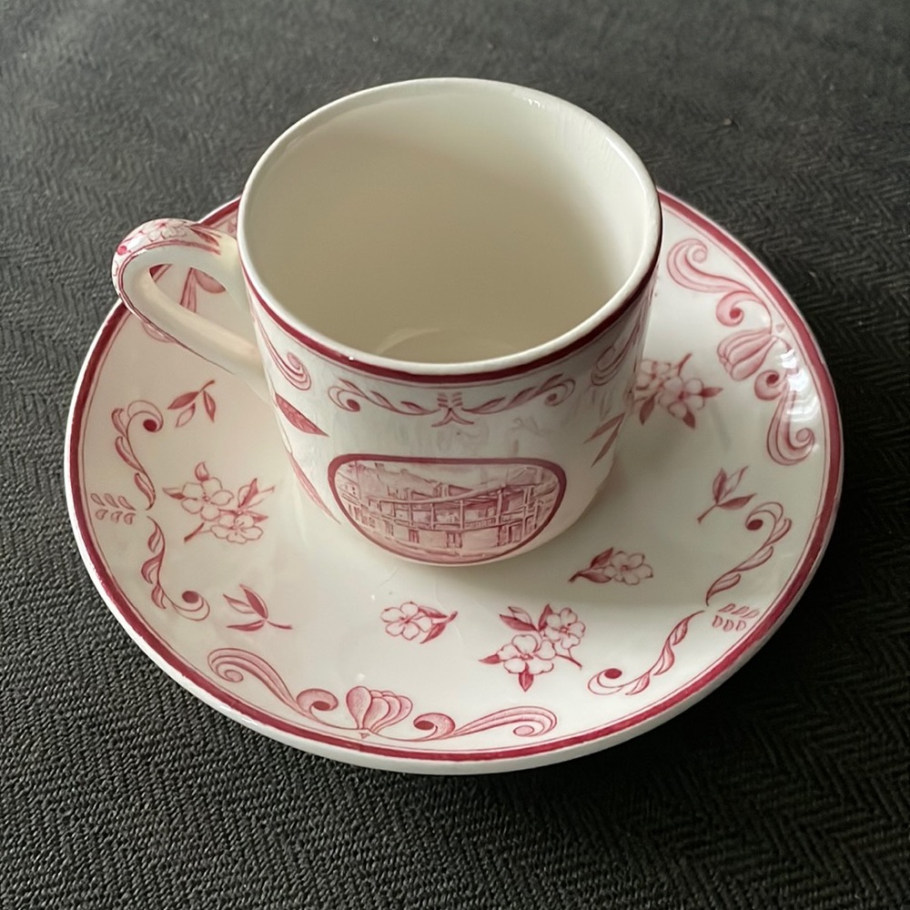 Collectible Crown Ducal "Scenes of Old New Orleans," Demitasse cup & saucer